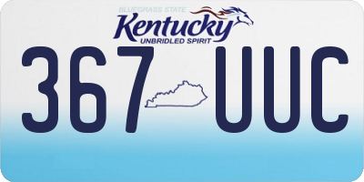 KY license plate 367UUC