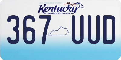 KY license plate 367UUD