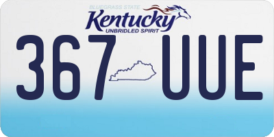 KY license plate 367UUE