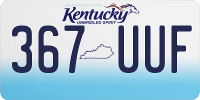 KY license plate 367UUF