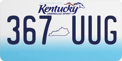 KY license plate 367UUG