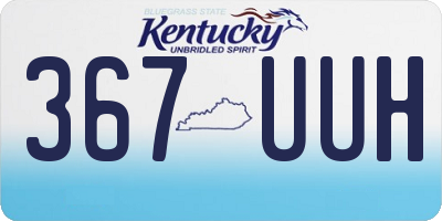 KY license plate 367UUH