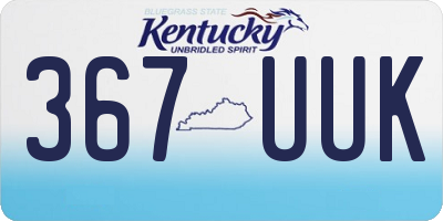 KY license plate 367UUK