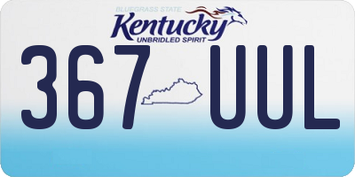 KY license plate 367UUL