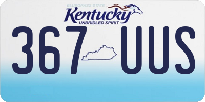 KY license plate 367UUS