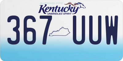 KY license plate 367UUW