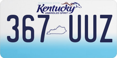 KY license plate 367UUZ