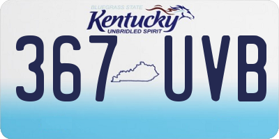KY license plate 367UVB