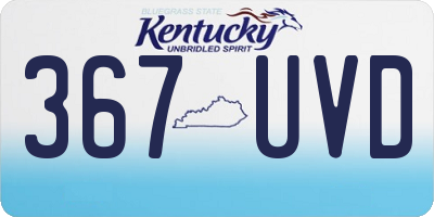 KY license plate 367UVD
