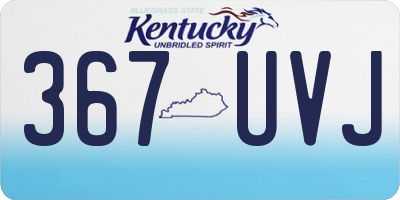 KY license plate 367UVJ