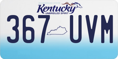 KY license plate 367UVM
