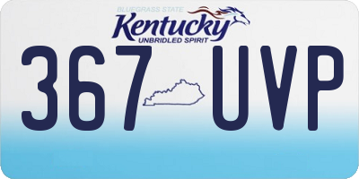 KY license plate 367UVP