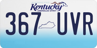 KY license plate 367UVR