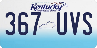 KY license plate 367UVS