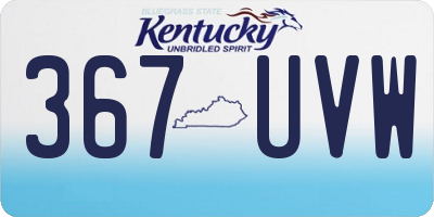KY license plate 367UVW