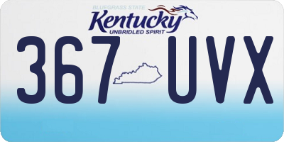 KY license plate 367UVX