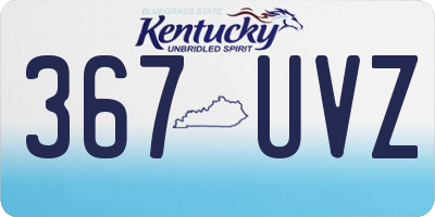 KY license plate 367UVZ