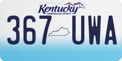 KY license plate 367UWA
