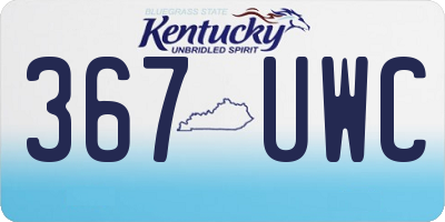 KY license plate 367UWC