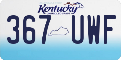 KY license plate 367UWF