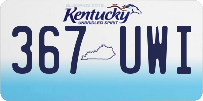 KY license plate 367UWI