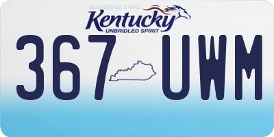 KY license plate 367UWM