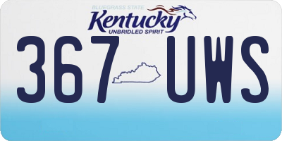 KY license plate 367UWS
