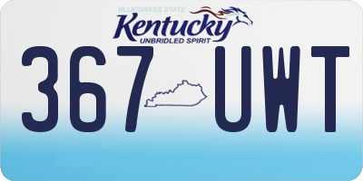KY license plate 367UWT