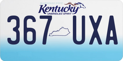 KY license plate 367UXA
