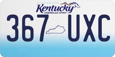 KY license plate 367UXC