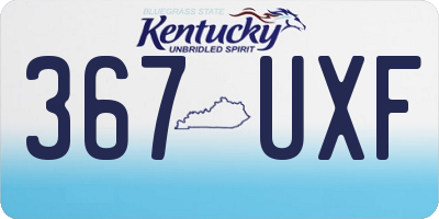 KY license plate 367UXF