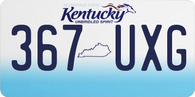 KY license plate 367UXG
