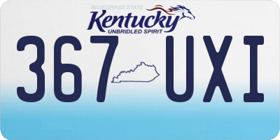 KY license plate 367UXI