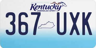 KY license plate 367UXK