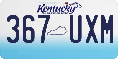 KY license plate 367UXM