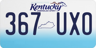 KY license plate 367UXO