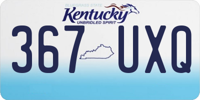 KY license plate 367UXQ