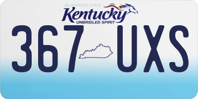 KY license plate 367UXS