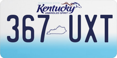 KY license plate 367UXT