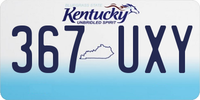 KY license plate 367UXY
