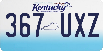 KY license plate 367UXZ