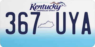 KY license plate 367UYA