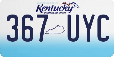 KY license plate 367UYC