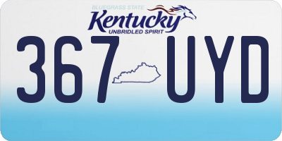 KY license plate 367UYD