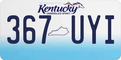 KY license plate 367UYI