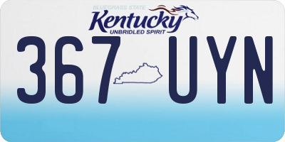 KY license plate 367UYN