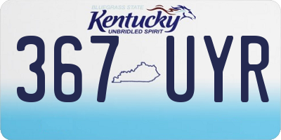 KY license plate 367UYR