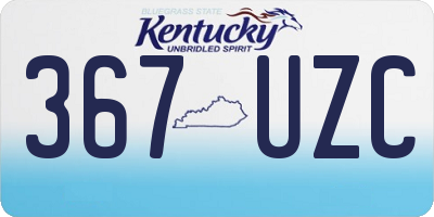 KY license plate 367UZC