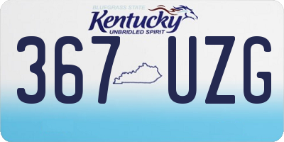 KY license plate 367UZG