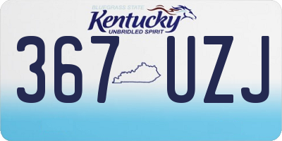 KY license plate 367UZJ